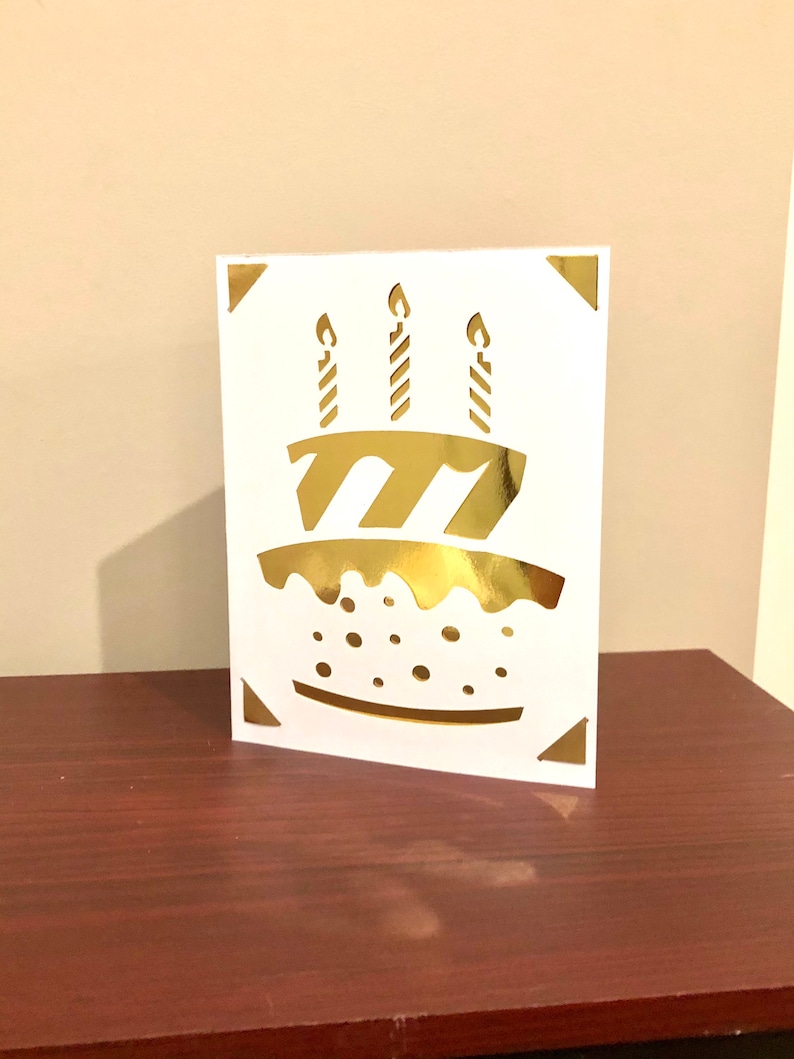 Download Cake Insert Birthday Card/Invitation SVG Cricut Joy | Etsy