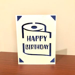 Happy Birthday Wc Papier SVG Insert Card Cricut Silhouette Joy Template Cut File