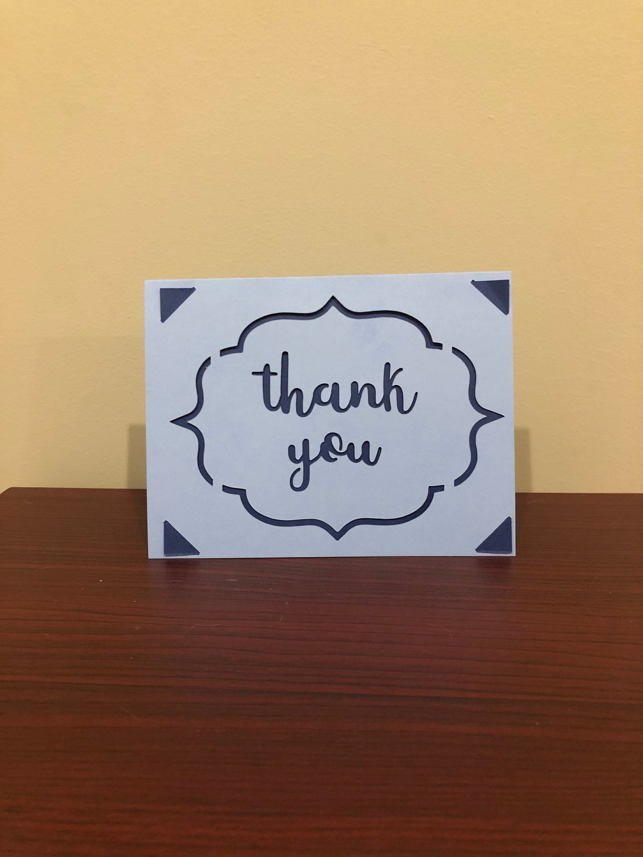 Download Thank You Insert Card Svg Cricut Joy Silhouette Digital Cut Etsy