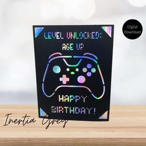 Porte Cartes Cadeaux Printable De Jeu Video Carte Etsy