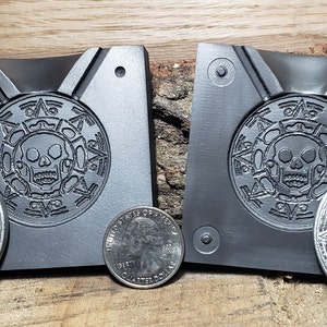 Graphite casting mold - Double-sided Cursed Aztec pirate coin!