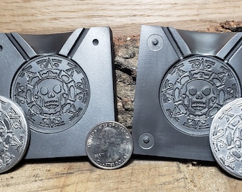 Graphite casting mold - Double-sided Cursed Aztec pirate coin!