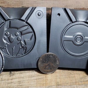 Graphite casting mold - Pokeball and Pika double sided coin mold!