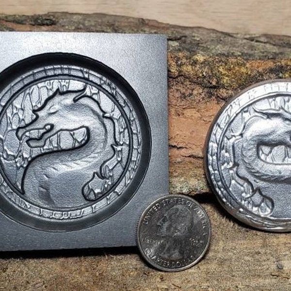 Graphite casting mold - Dragon round - makes 2" diameter round ingot!