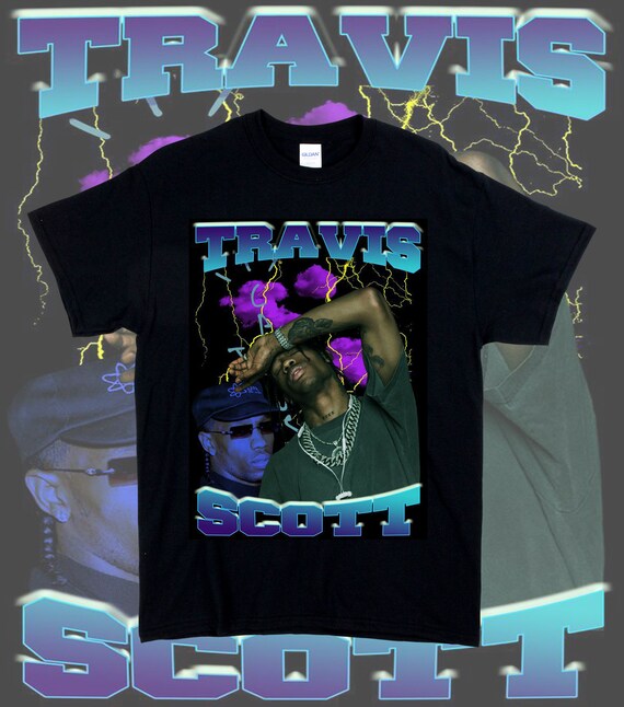 Travis Scott Hip Hop Artist Retro 90s Vintage Bootleg T-shirt | Etsy