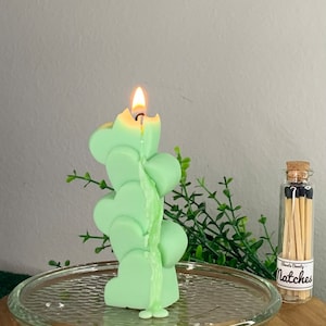 Heart Shaped Pillar Candle | Decorative Candles | Home Decor | Cute Candles | Party Favors