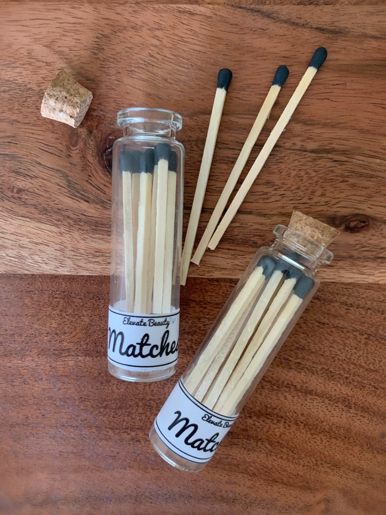 Matches Matchstick Jar Colored Safety Matches Etsy