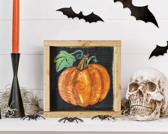 Halloween Primitive Decor, Rustic Wood Pumpkin, Halloween Wall Decor, Fall Signs Shelf, Fall Tier Tray, Fall Block, Free Standing Fall Signs