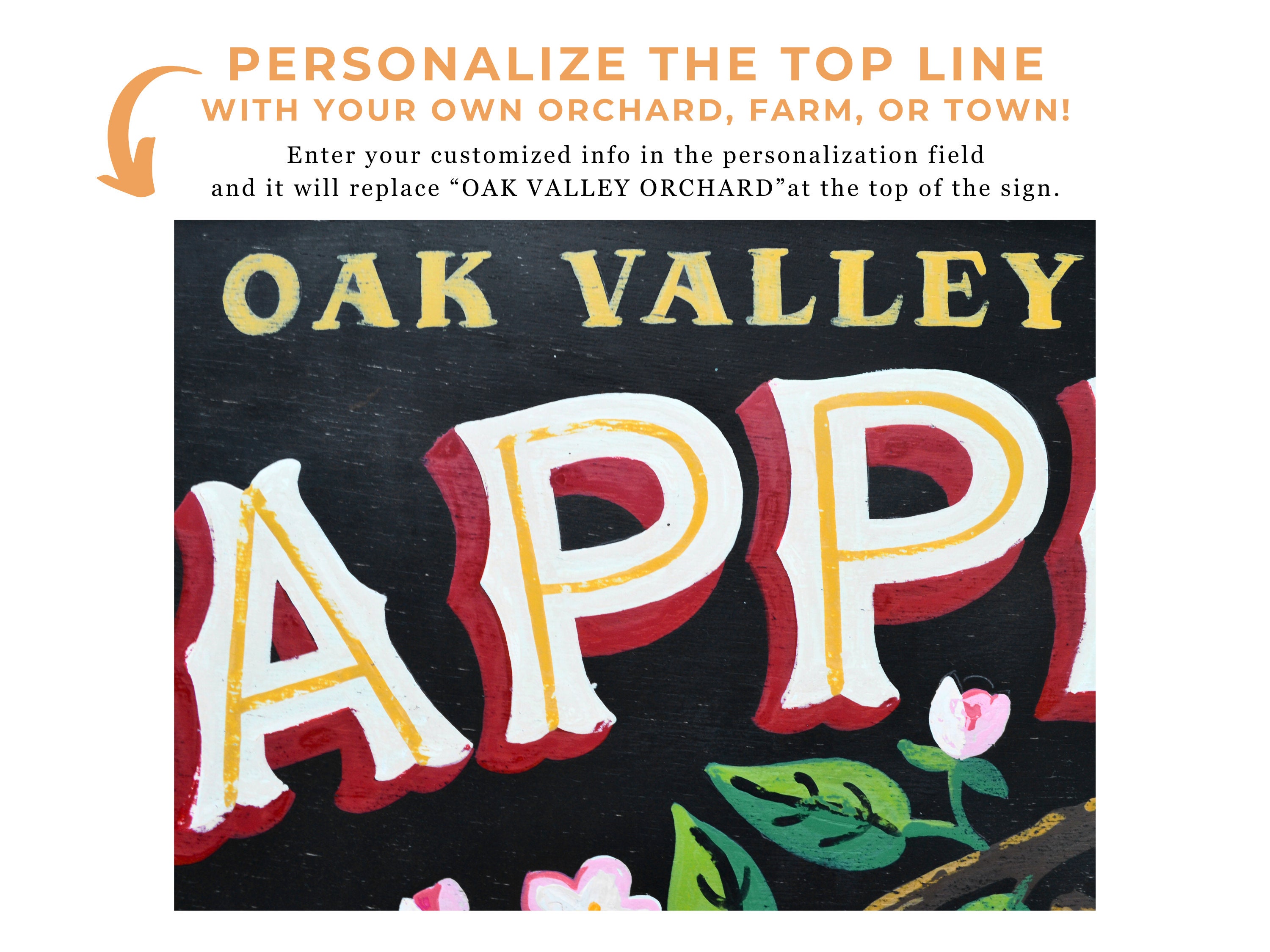 Personalized Apple Orchard Sign, Apple Picking Sign, Fall Farm Stand ...