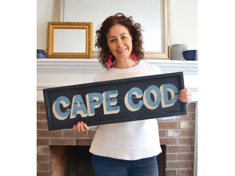 Cape Cod Sign Cape Cod Wall Art Beach House Sign Coastal Etsy
