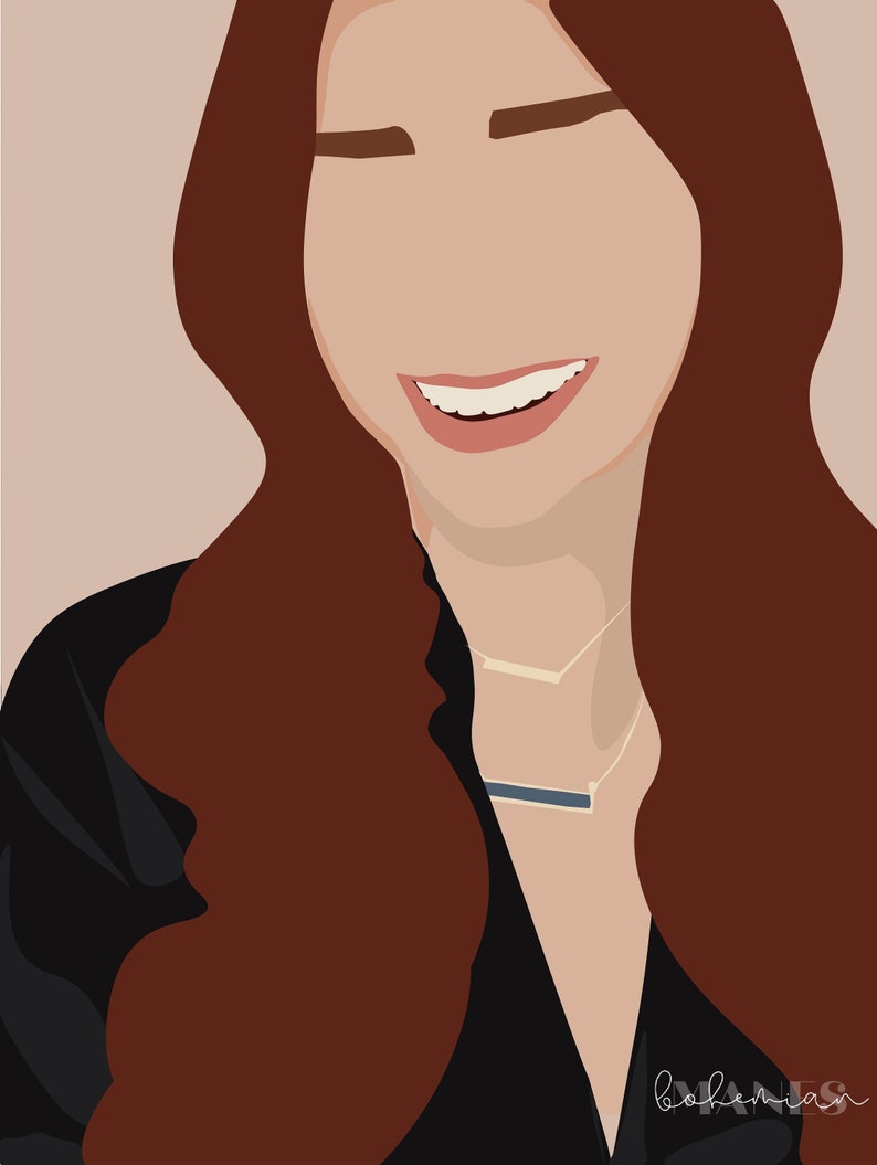 Single Person Illustration Digital High Resolution PDF Print Etsy