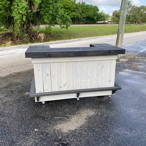 Custom Tiki Bar: Portable Wooden Bar for Home or Events