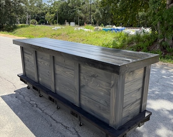 Custom Outdoor Bar with Wheels, Home Man Cave Bar, Restaurant Serving Station