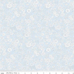Emily Belle Pale Blue Sky - Liberty of London Floral Print from Riley Blake