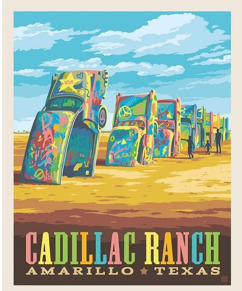 Cadillac Ranch - Legends of the National Parks - Etsy