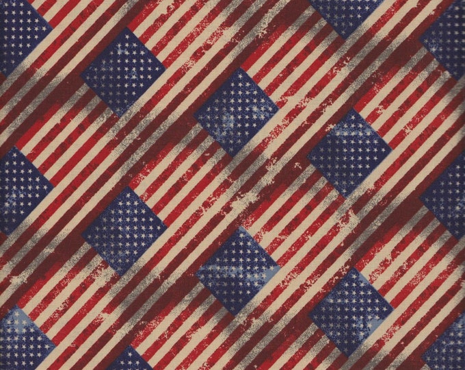 Multi American Flag Fabric by Timeless Treasures - Etsy