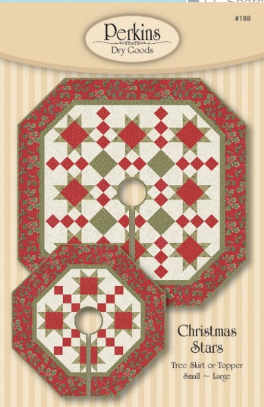 Holiday Cheer Christmas Star Tree Skirt Pattern by Perkins Dry Etsy