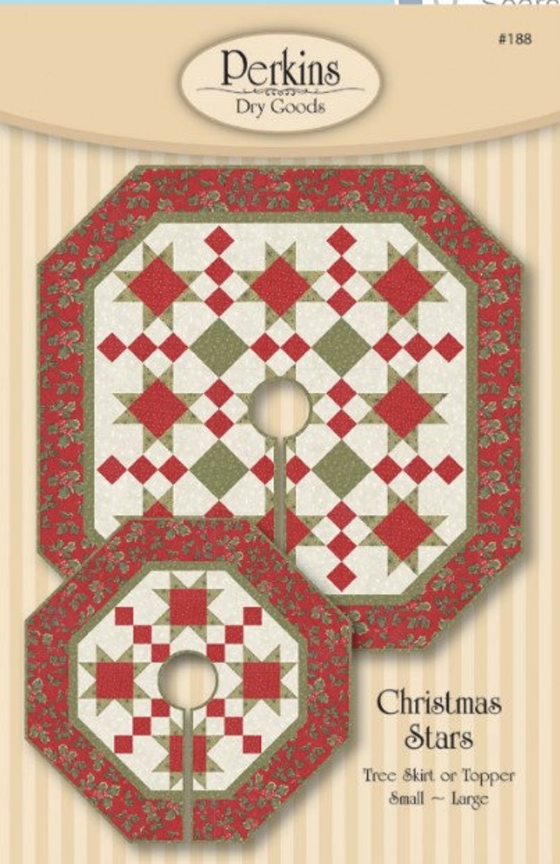 Holiday Cheer Christmas Star Tree Skirt Pattern by Perkins Dry Etsy