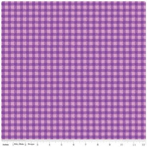 Violet Gingham Fabric - Riley Blake Designs