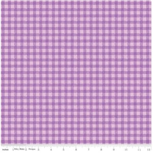 Lavender Gingham Fabric - Riley Blake Designs