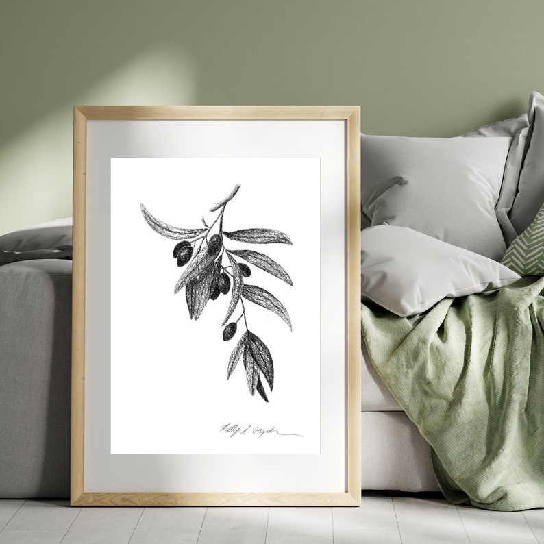 Hand-drawn Printable Olive Branch - Etsy
