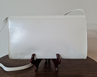 Vintage 80s Pearlised Leather Shoulder Bag - Jaques of Melbourne