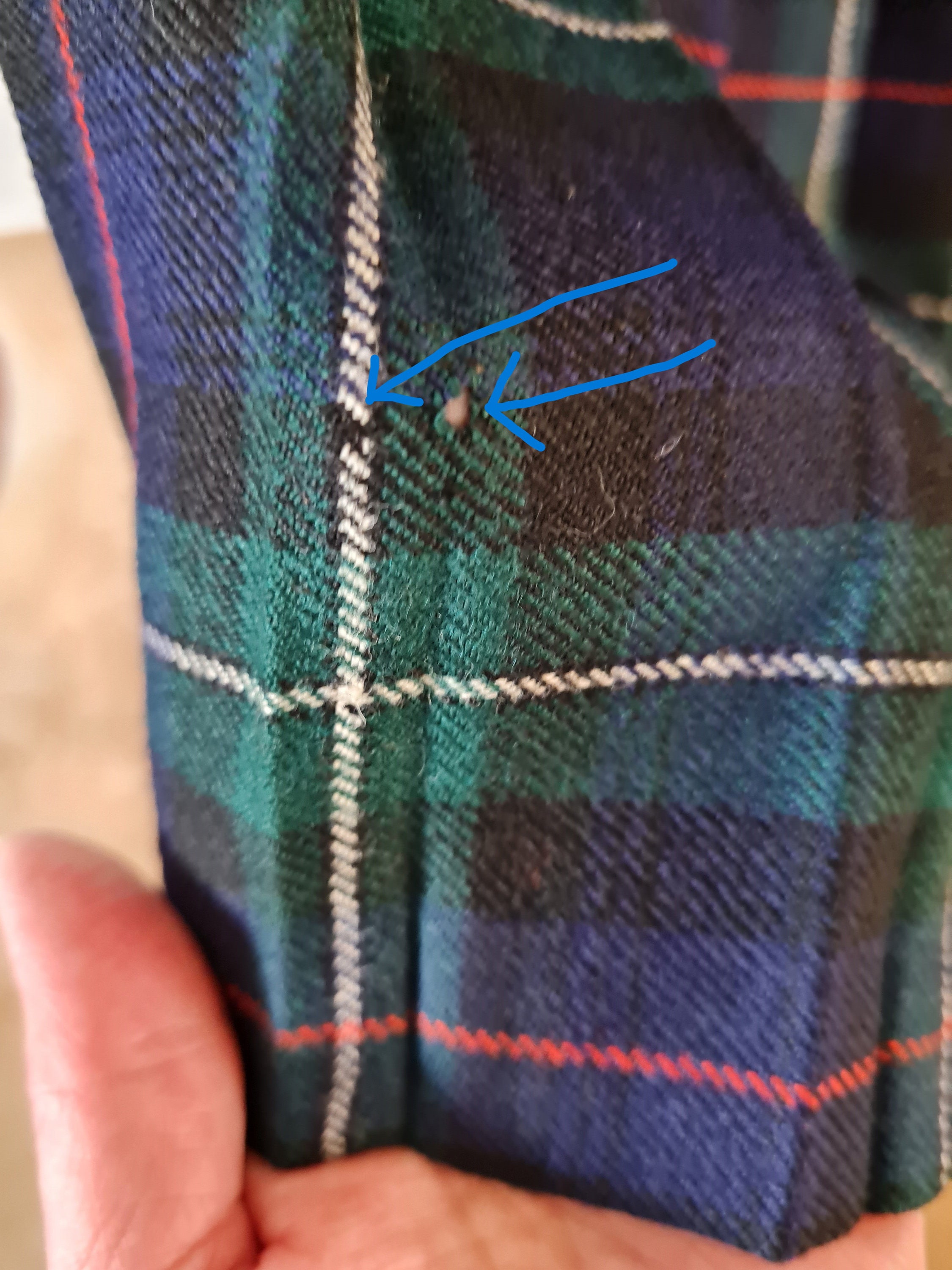 90's Traditional Scottish Wrap Kilt in a Version of a Blackwatch Tartan ...