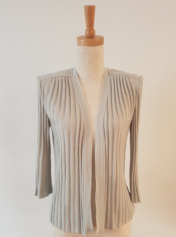 1990's Spinelli fine ribbed edge to edge cardigan.