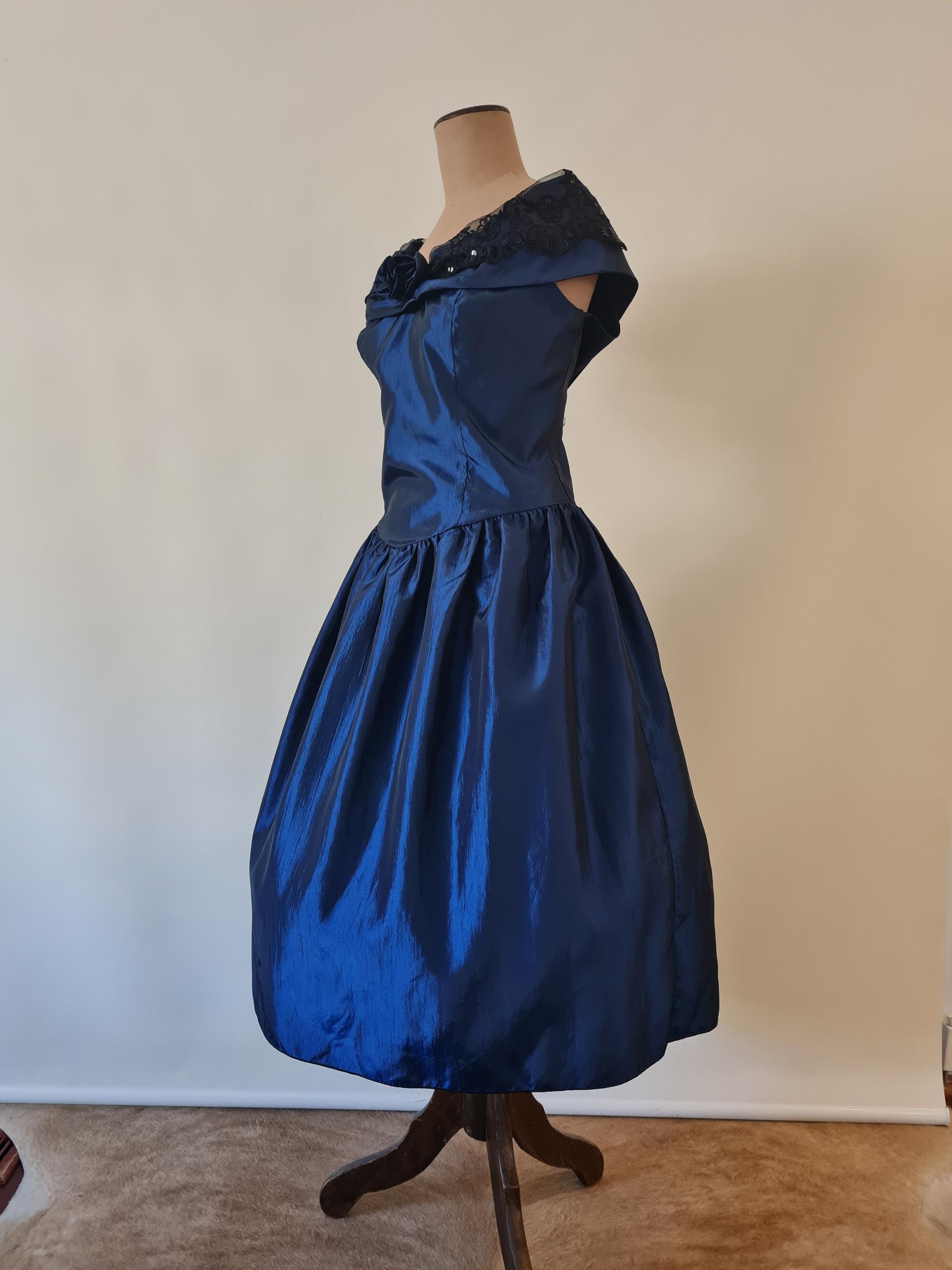 80s taffeta bridesmaid dresses australia Vintage 80s Asymmetrical Taffeta Drop Waist Wedding Dress – Call Me The  Breeze main image 0
