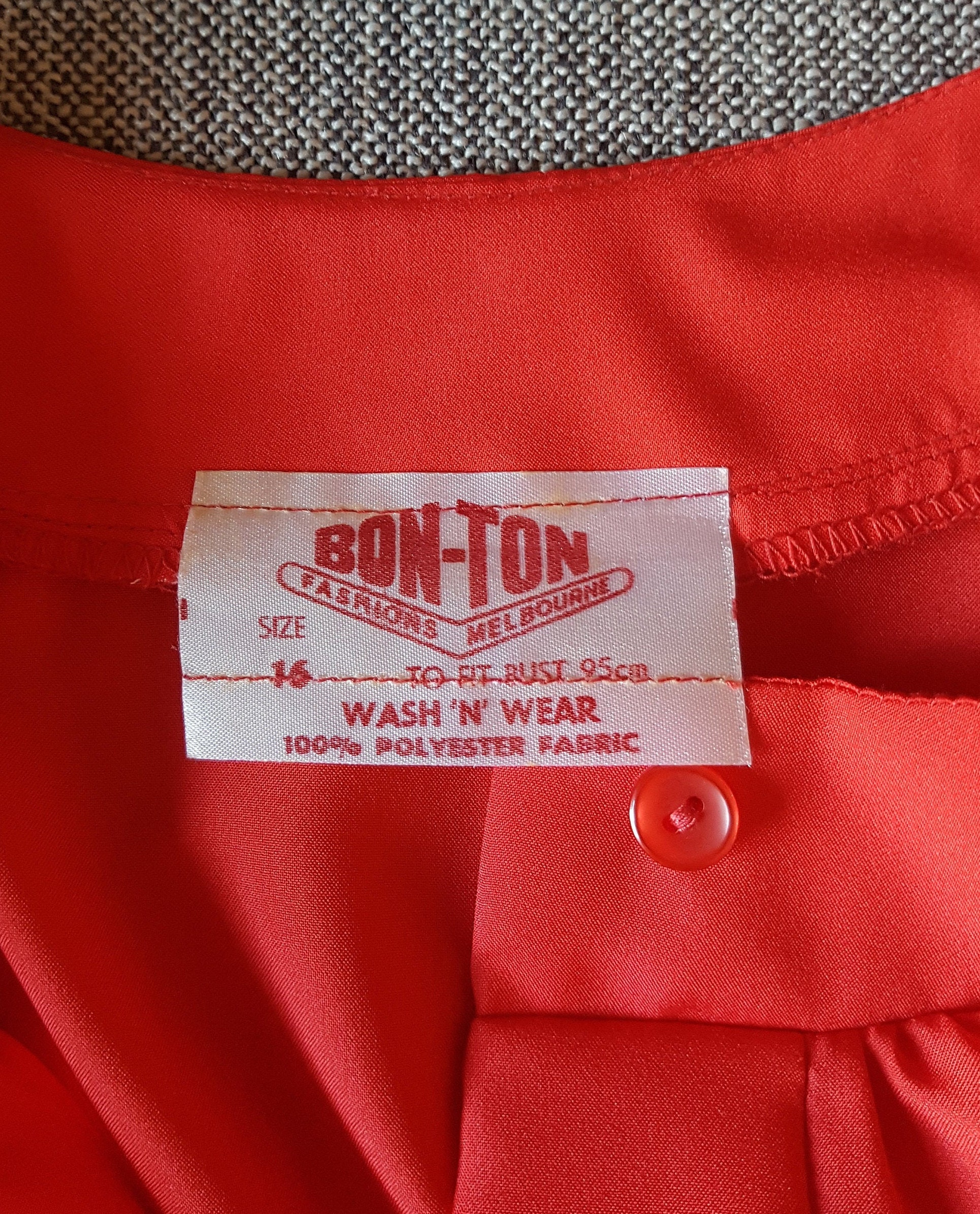 Ton Fashions Melbourne Red popover de 1960 - Etsy España