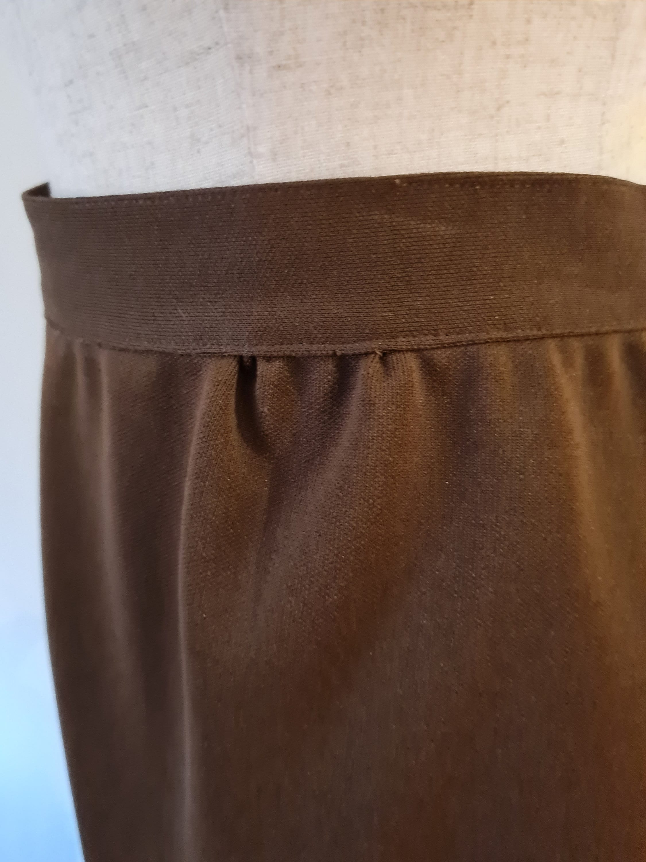 Down The Shore Knit Skirt Off White/Chocolate Stripe main image 1