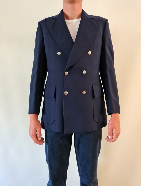 Buy 1970 s Peter Jackson Junior Navy Tailored Sportscoat With Flat Silver Button Detailing and Royal Purple Lining. 40R Online in India Etsy