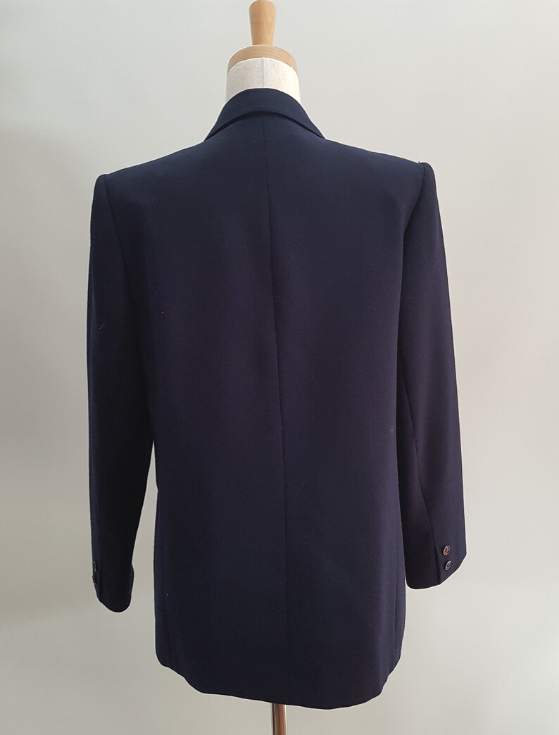 Fletcher Jones Navy Double Breasted Tailored Jacket. Fully Etsy