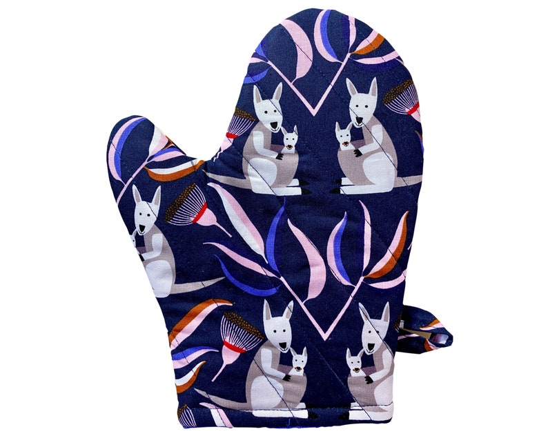 Oven Mitt Heatproof Quilted Australian Animals Kitchen Glove Etsy