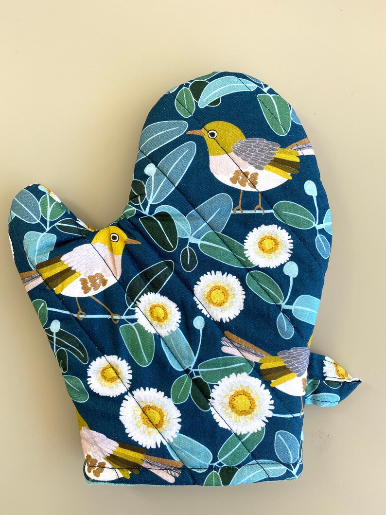 Oven Mitt Heatproof Quilted Australian Animals Kitchen Glove Etsy