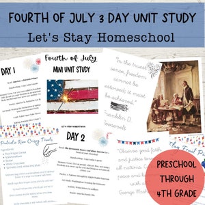 Fourth of July Unit Study | 4th of July Mini Unit | Independence Day Unit Study