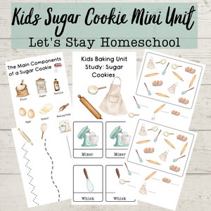 Kids Baking Unit Study: Sugar Cookies | Sugar Cookie Mini Unit | Kids Baking