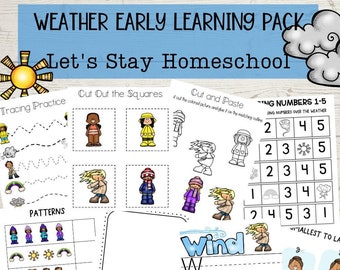 Weather Unit Study | Weather Early Learning Pack | Weather Preschool Unit
