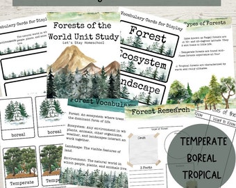Forests of the World Unit Study | Boreal Forest Study | Tundra Study | Rainforest Study | Homeschool Nature Study