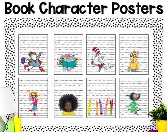 Book Character Posters | Book Character Decor | Classroom Decor
