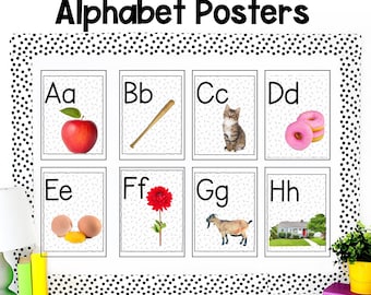 Photograph Alphabet Posters | Alphabet Poster Decor | Alphabet Classroom Decor