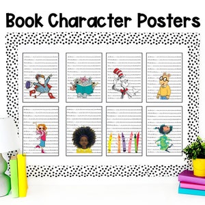 Book Character Posters | Book Character Decor | Classroom Decor