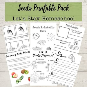Seeds Mini Unit | Seeds Unit Study | Seeds Printable Pack