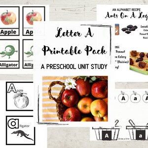 Letter A Unit Study | Letter A Mini Unit | Alphabet Mini Unit
