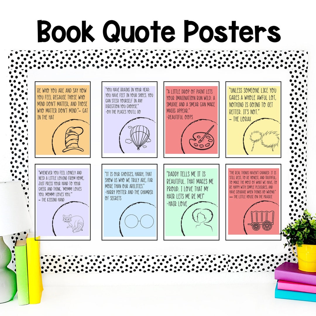 Literary Quote Posters Book Quote Posters Children's Etsy