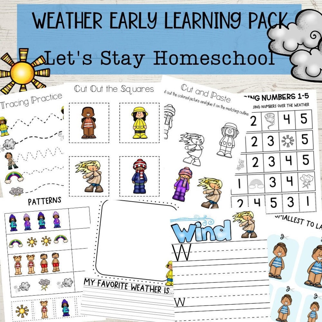 Weather Unit Study | Weather Early Learning Pack | Weather Preschool ...