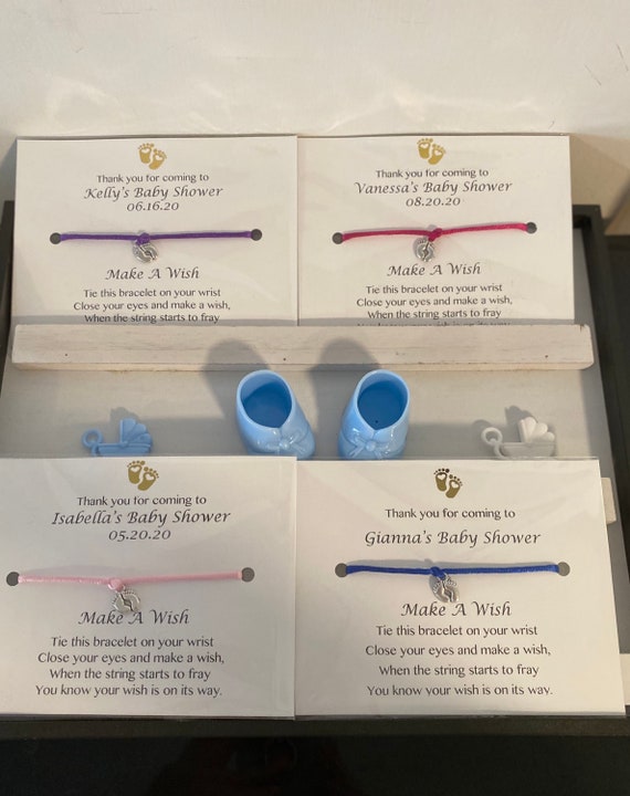 baby shower bracelet favors