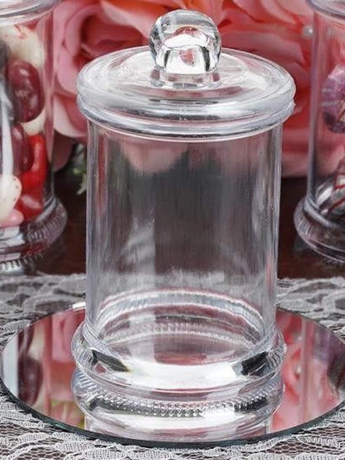 12 pack 6 Oz Plastic Candy Jars Favor Container With Clear Lid Etsy