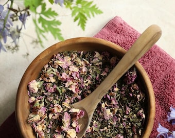 Cooling Peppermint Rose Foot Soak * Skin Care * Foot Soak * Herbal Bath * Organic Skin Care * Spa Day * Love Your Skin * Seascape Esthetics