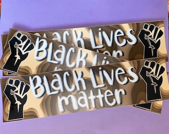Black Lives Matter Bumper Sticker BLM Car Decal Bumper Sticker
